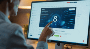 Engaging website user experience on modern computer screen
